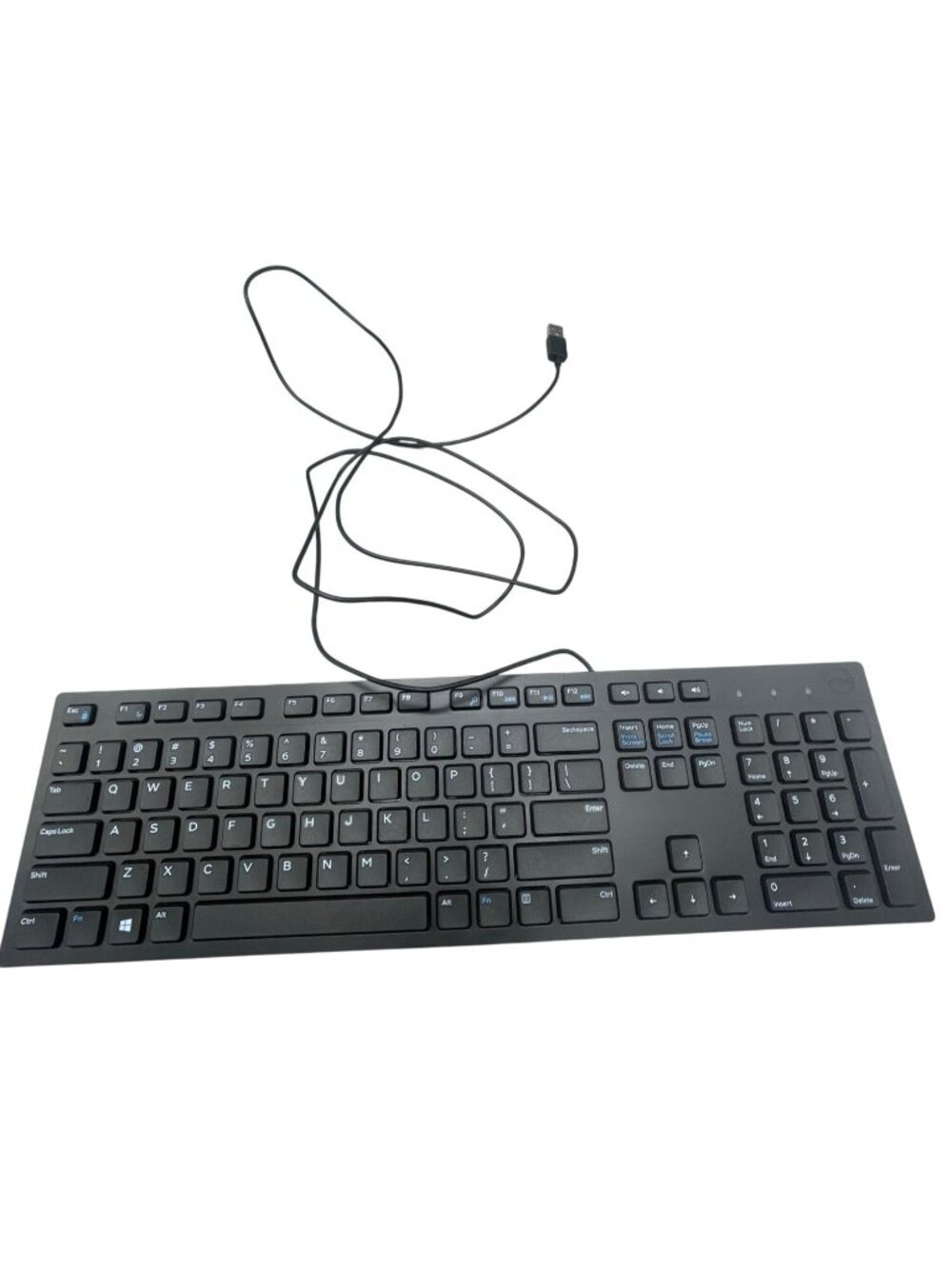 dell keyboard USB wire kb-216 black slim READ